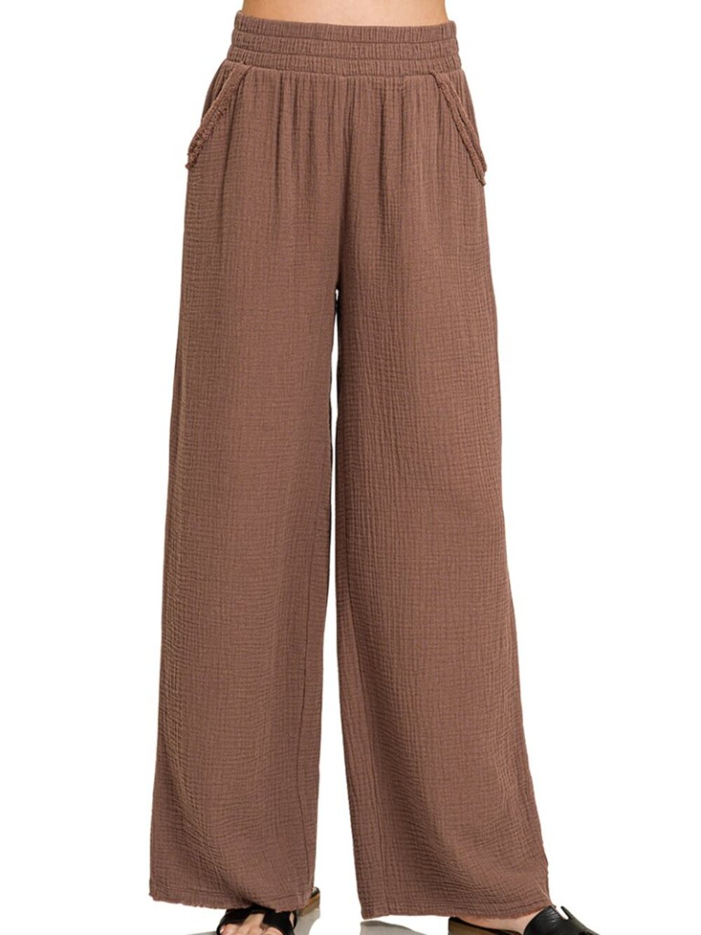 Double Gauze Lounge Pants in Brown